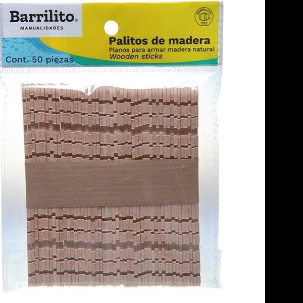 PALITOS ARM. MAD. NAT. 10X115MM W600 BOL. C50 PZ. 2472